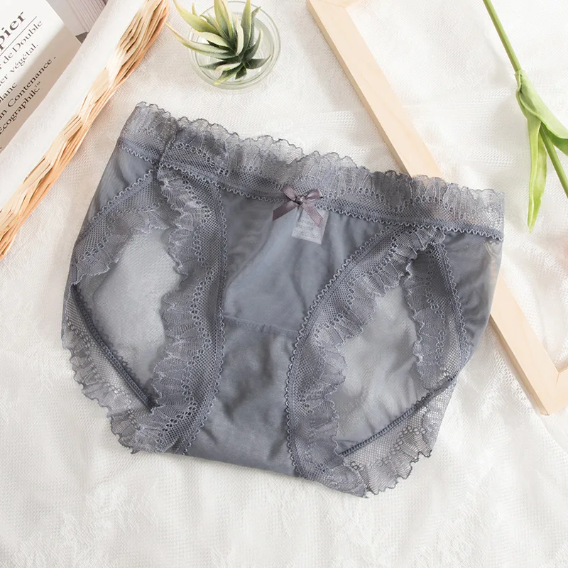 

Ladies lace sexy waist panties Japanese girls feelings breathable lace briefs