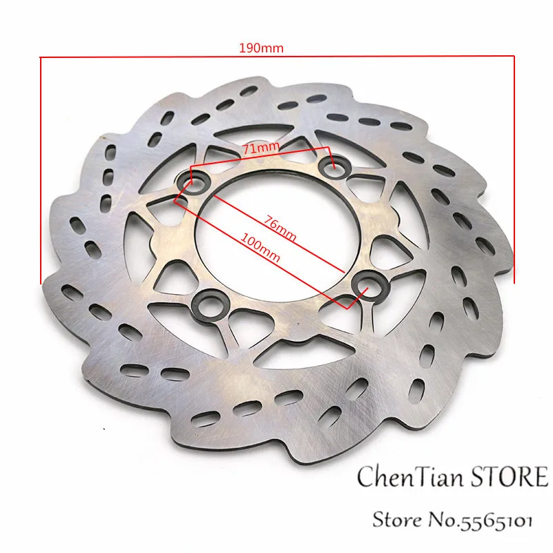 Задний тормозной диск ротор для мотоцикла с 4 отверстиями 190 мм китайского