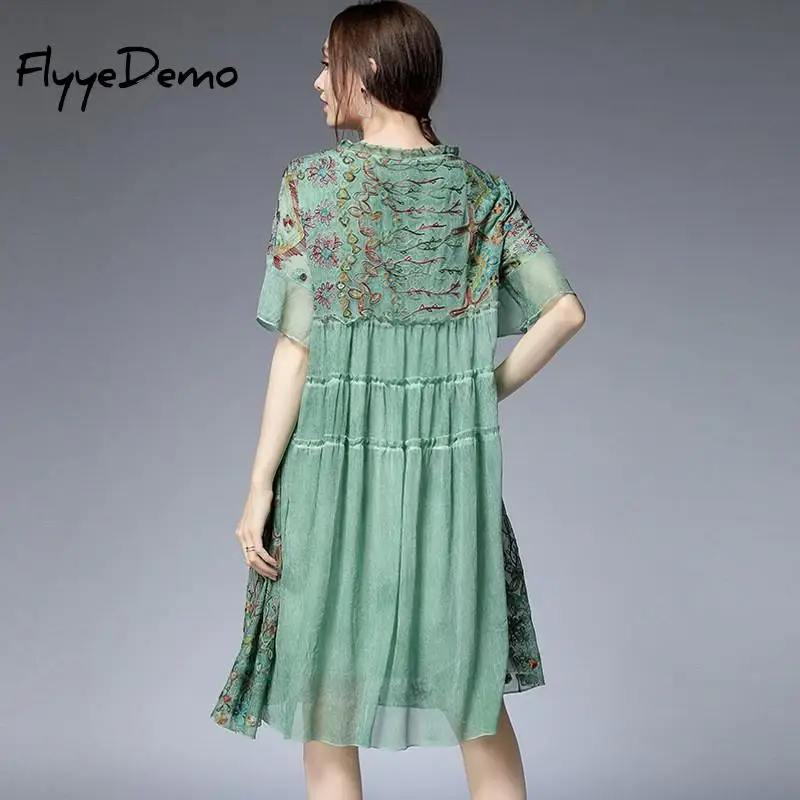 Лето 2020 высококачественное роскошное Новое Женское платье с оборками на шее