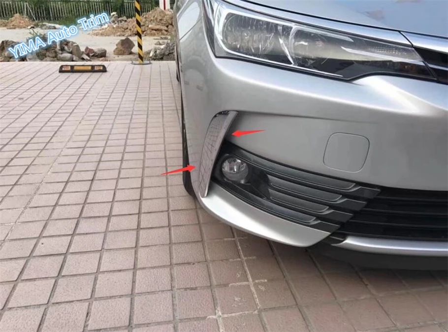 Lapetus Car Styling Front Head Fog Lights Foglight Lamp Grille Grill Cover Trim A Set Fit For Toyota Corolla 2017 2018 ABS | Автомобили и