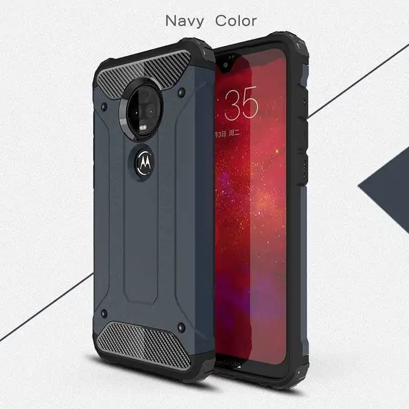 Mokoemi железная Броня ударопрочная для Motorola Moto G7 G6 G5s G5 Play чехол для Motorola Moto G7 G6 G5s G5 Plus чехол для телефона - Цвет: Navy Blue