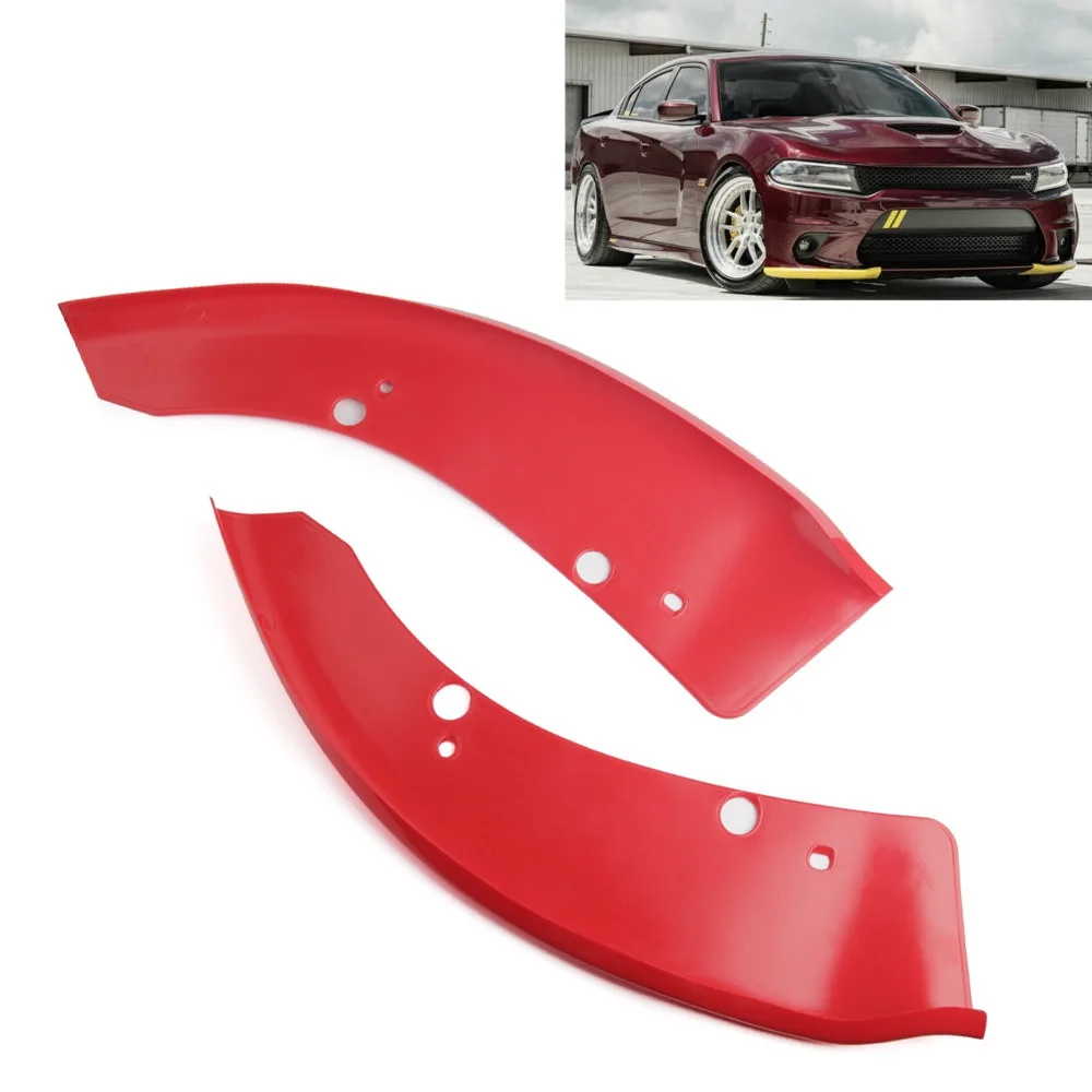 Подходит для 15-19 Dodge Charger SRT Scat Pack передний бампер губ сплиттер Защитная пара |