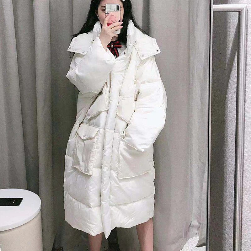 2020 зимняя плотная длинная парка с капюшоном пальто для женщин большой размер