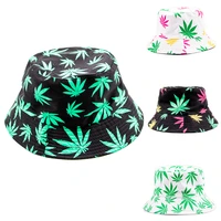 china embroidery10 maple leaf bucket hat hip hop fisherman panama hats embroidery cotton outdoor summer casual visor bucket cap