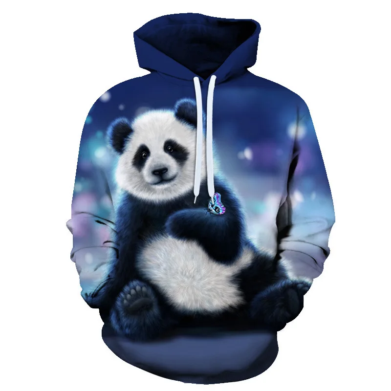 

Spring and autumn new 3D men's sweatshirt cute panda sweater small size fashion boy and girl pullover hoodie