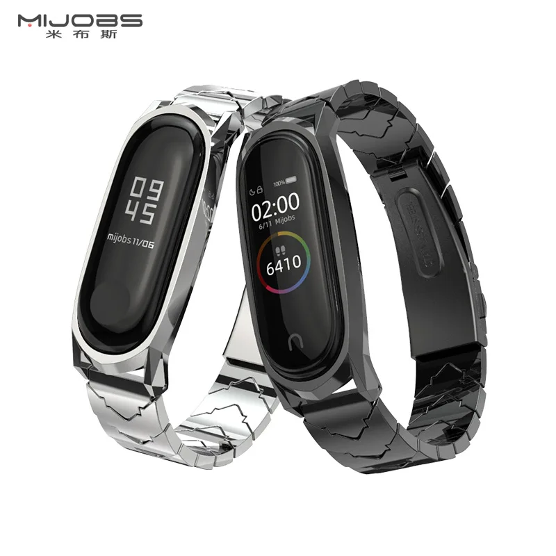 Браслет из нержавеющей стали для Xiaomi Mi Band 6 5 4 3 NFC | Электроника