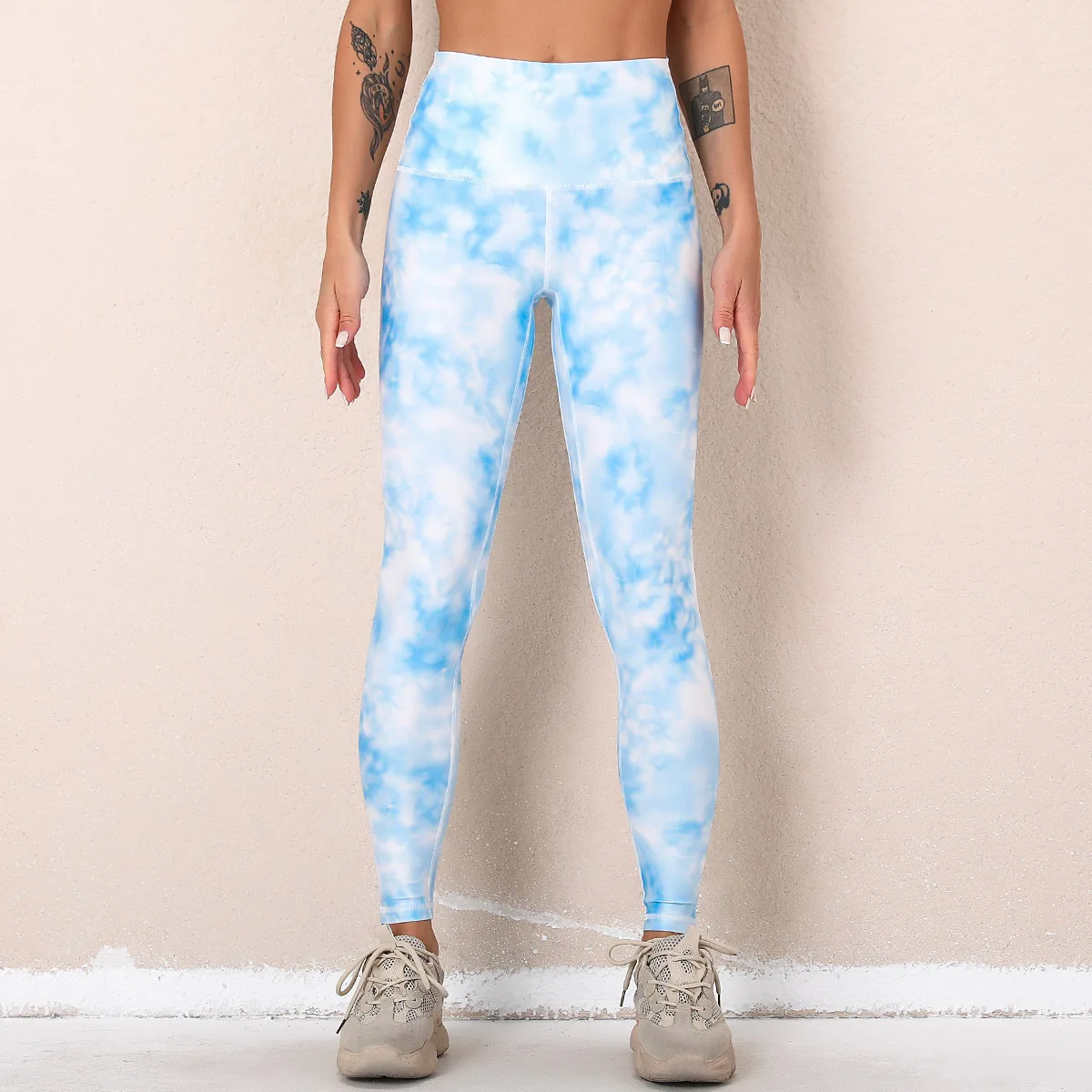 2021 Tie Dye Women Leggings High Waist Push Up Stretch Leggins Quick-Dry Running Sportswear Fitness Pants Sweatpants women's fashion