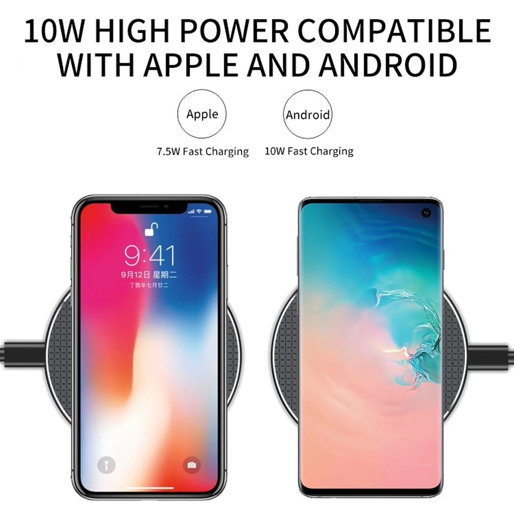 Беспроводное зарядное устройство PINZHENG для iPhone 12 Pro Mini Max Беспроводная зарядка 10 Вт