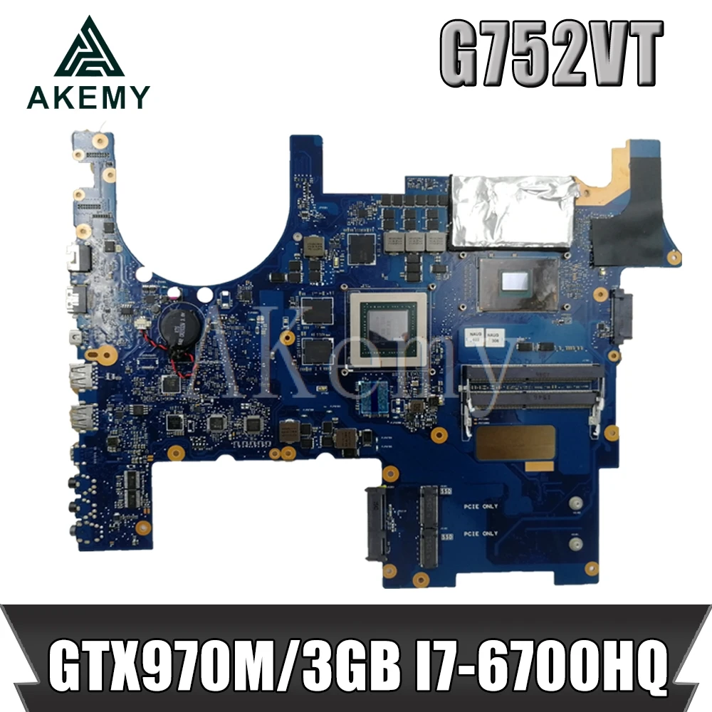 Для For Asus ROG G752V G752VT G752VY G752VL Laotop материнская плата W/ GTX970M/3GB I7 6700HQ|Материнские платы| |