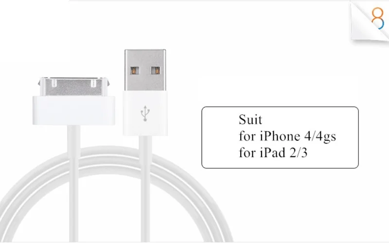 USB кабель для iPhone 4 s 4S 3g S 3g iPad 1 2 3 iPod Nano itouch 30 Pin Быстрая зарядка USB кабель зарядное устройство шнур синхронизации данных 20 шт./лот