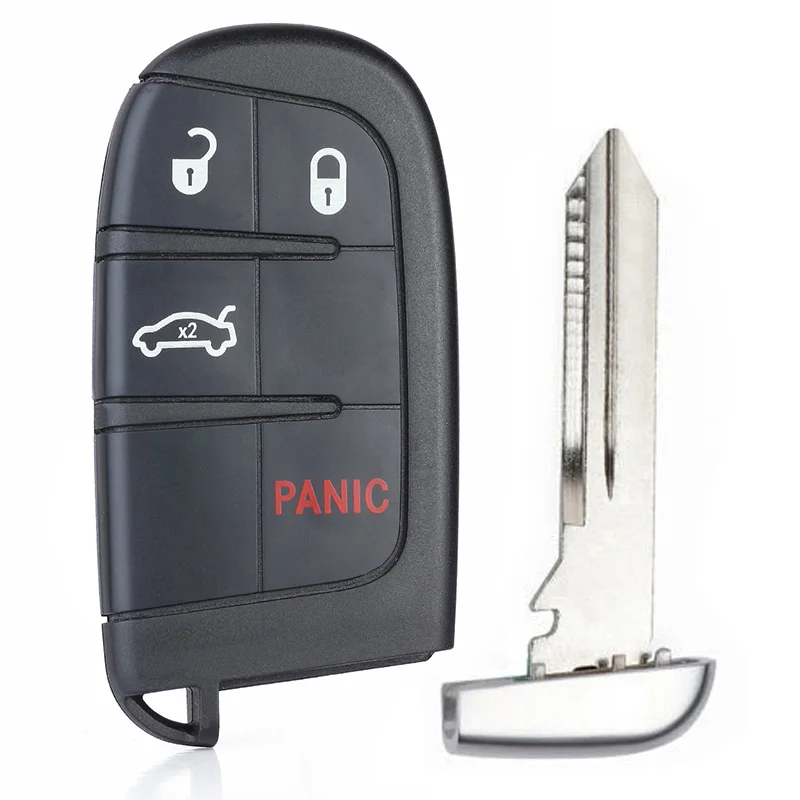 

KEYECU 433MHz PCF7953 Chip FCC: M3N-40821302 OEM Parts 3+1 4 Button Remote Key Fobik Fob for Chrysler 200 300 2015-2020