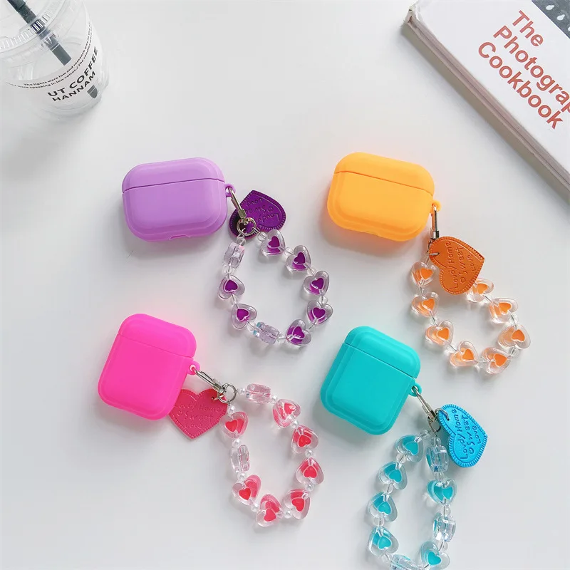 

Korean Fashon Flower Silicone Cover for AirPods 1 2 3 Earphone Wireless Headphone Headset For Airpods Pro With Cute Lanyard