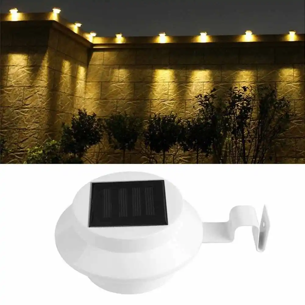 

MPK Outdoors 3/13LED High Bright White / Warm white 10mm Solar Gutter Light Fence Wall Lamp Path Grill Light for Garden Fence