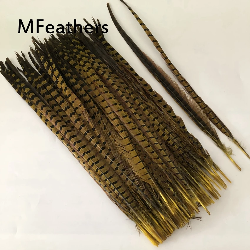 natural yellow 100 шт Черный Цвет ringneck перо из хвоста фазана обесцвеченные и окрашенные перья фазана карнавал Showgirl Backpieces - Цвет: natural yellow