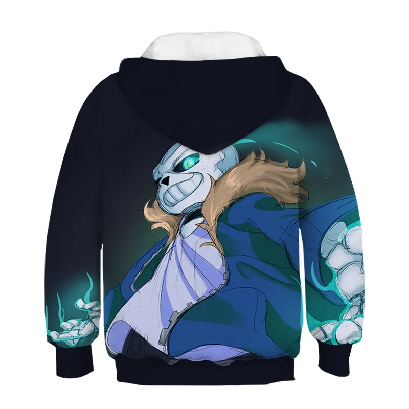 Детский свитер с капюшоном с 3D принтом в виде героя мультфильма «Undertale» Летняя Детская уличная модная Толстовка для отдыха для мальчиков и девочек