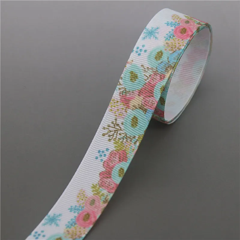 10333 DHK 10 Ярдов Леопардовый цветок swimm напечатанный Grosgrain ленточный аксессуар Hairbow головной убор украшение «сделай сам» оптом OEM B1863 - Цвет: 10333