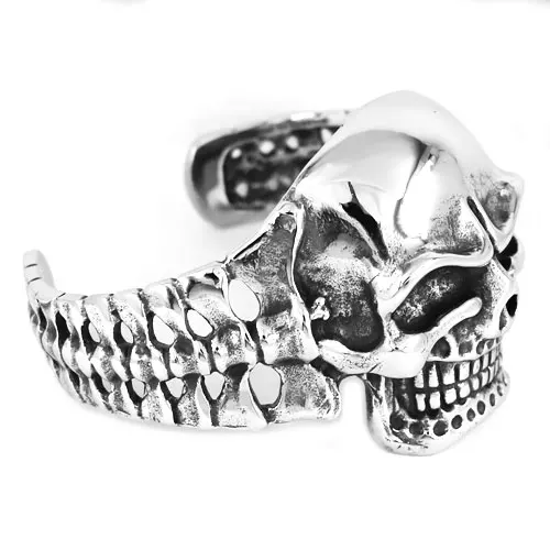 Орел Крылья Череп браслет для байкеров ювелирные изделия из нержавеющей стали