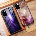 Звезды Чехол для Samsung Note 20 закаленное стекло чехол для телефона жесткая задняя крышка Великолепная для Samsung S8 S9plus S10 S20pro Note8-20