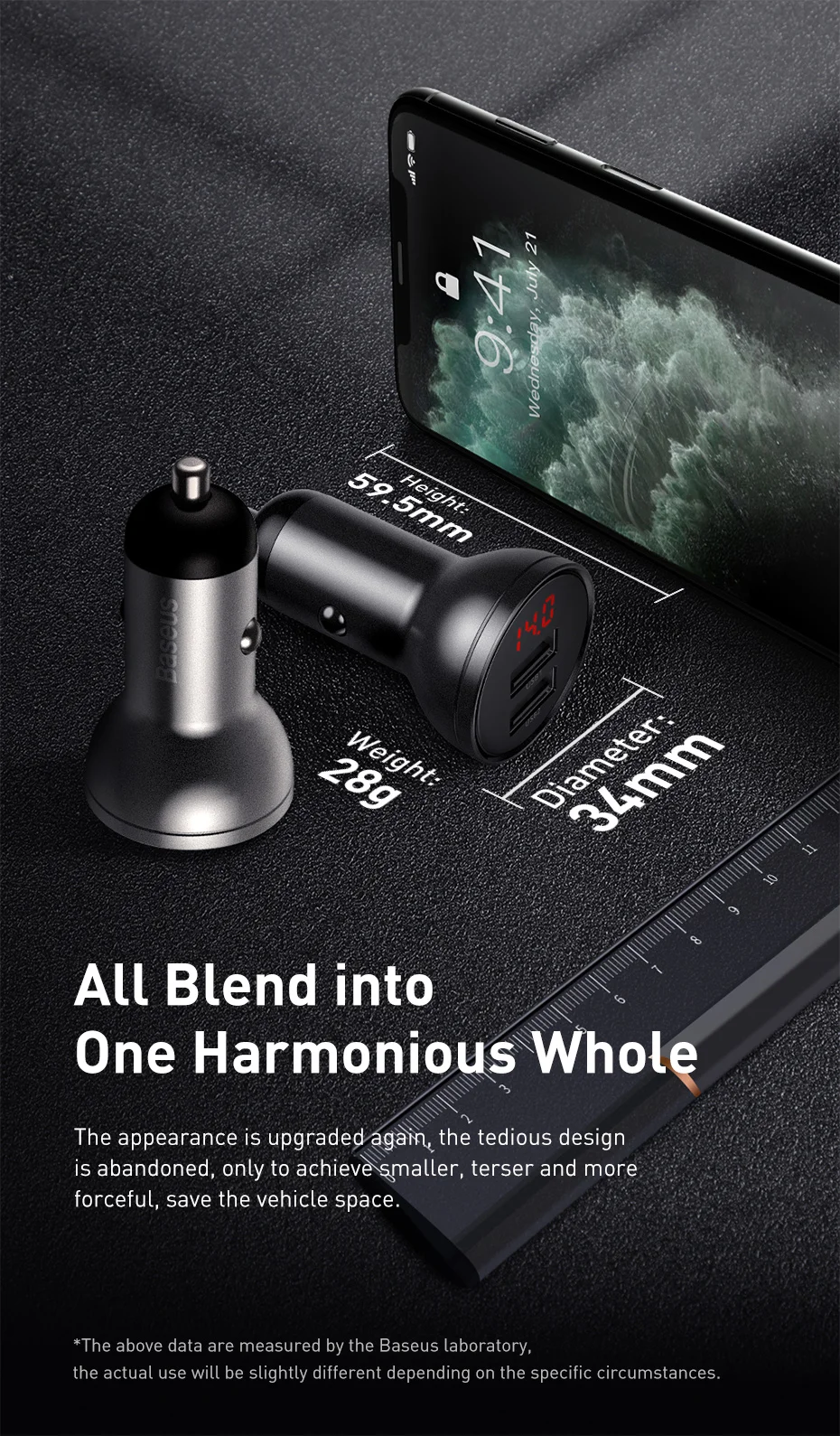 Baseus Мини Автомобильное зарядное устройство Dual USB 4.8A быстрая автоматическая зарядка адаптер для iPhone11 X металлическое зарядное устройство для samsung маленькое автомобильное зарядное устройство для телефона