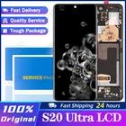 100% Оригинальный 6,9 ''дисплей с рамкой для Samsung Galaxy S20 Ultra LCD G988 G988F G988BDS сенсорный экран дигитайзер в сборе