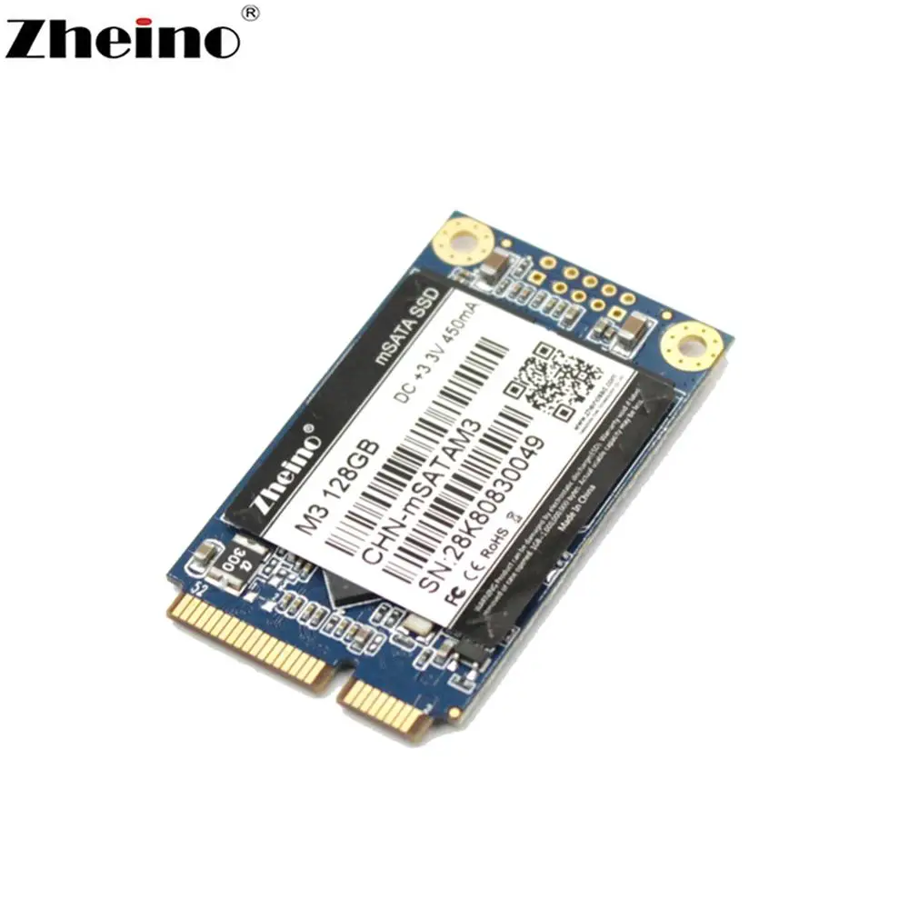 Жесткий диск Zheino mSATA SSD 120 ГБ 128 Внутренний твердотельный жесткий для ноутбука и ПК