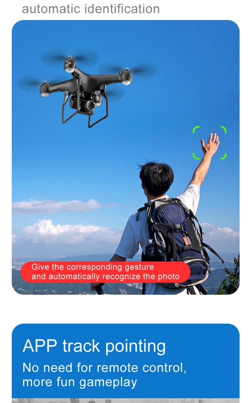 Радиоуправляемый Дрон ESC камера HD 4K wifi FPV высота удержания Квадрокоптер, Дрон Безголовый режим беспилотник selife пульт дистанционного управления Вертолет Самолет
