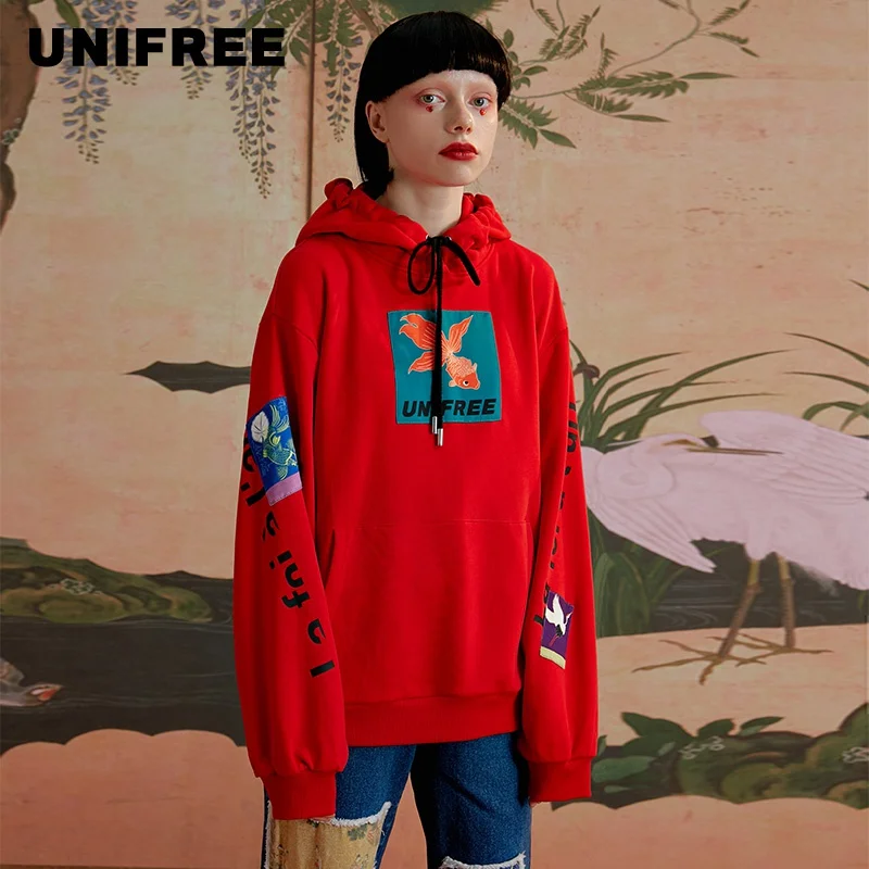 【Presale】UNIFREE2019 Зимний новый Повседневный студенческий с капюшоном свободный