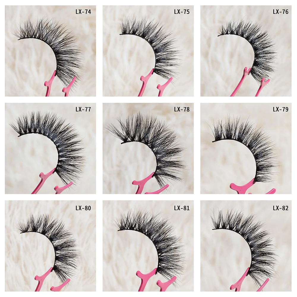 

LASHWOODS Makeup Eyelashes 3D Mink Lashes Fluffy Soft Wispy Volume Natural Long Cross False Eyelashes Eye Lashes Reusable