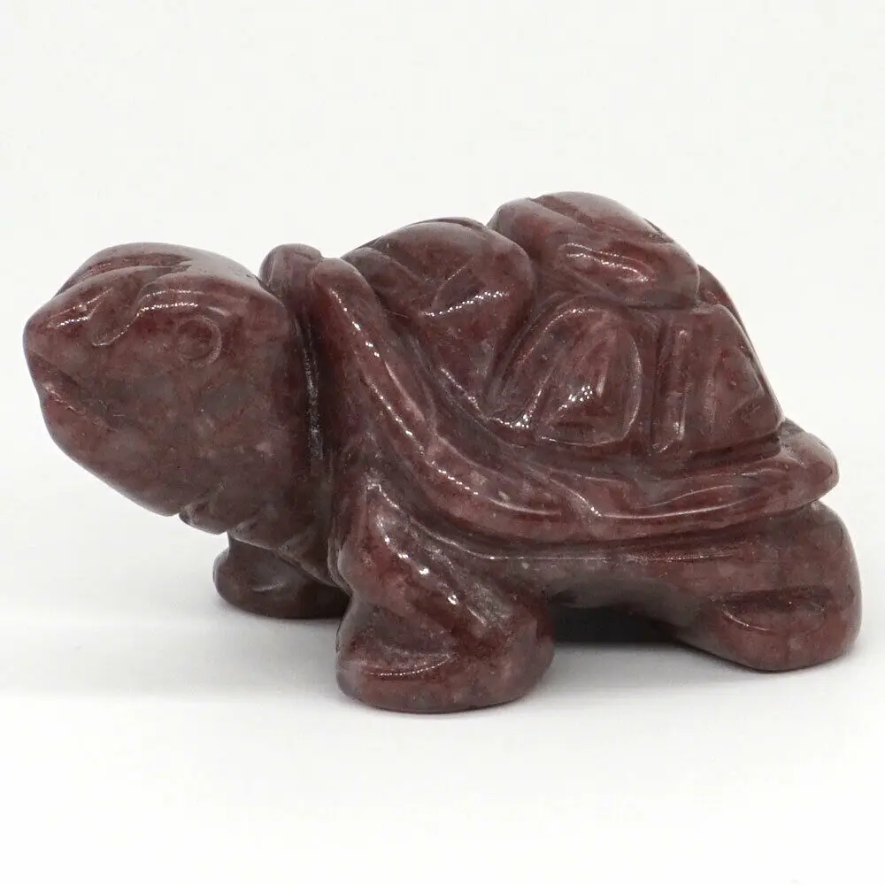 2 &quotскульптура в виде черепахи натуральный кварц клубничного цвета с украшением