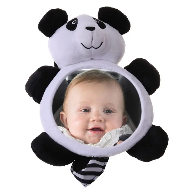 

23GD Baby Rearview Mirrors Car Interior Accessories Infants Kids Plush Cartoon Toy Safety Seat Rear Mirror Wide View