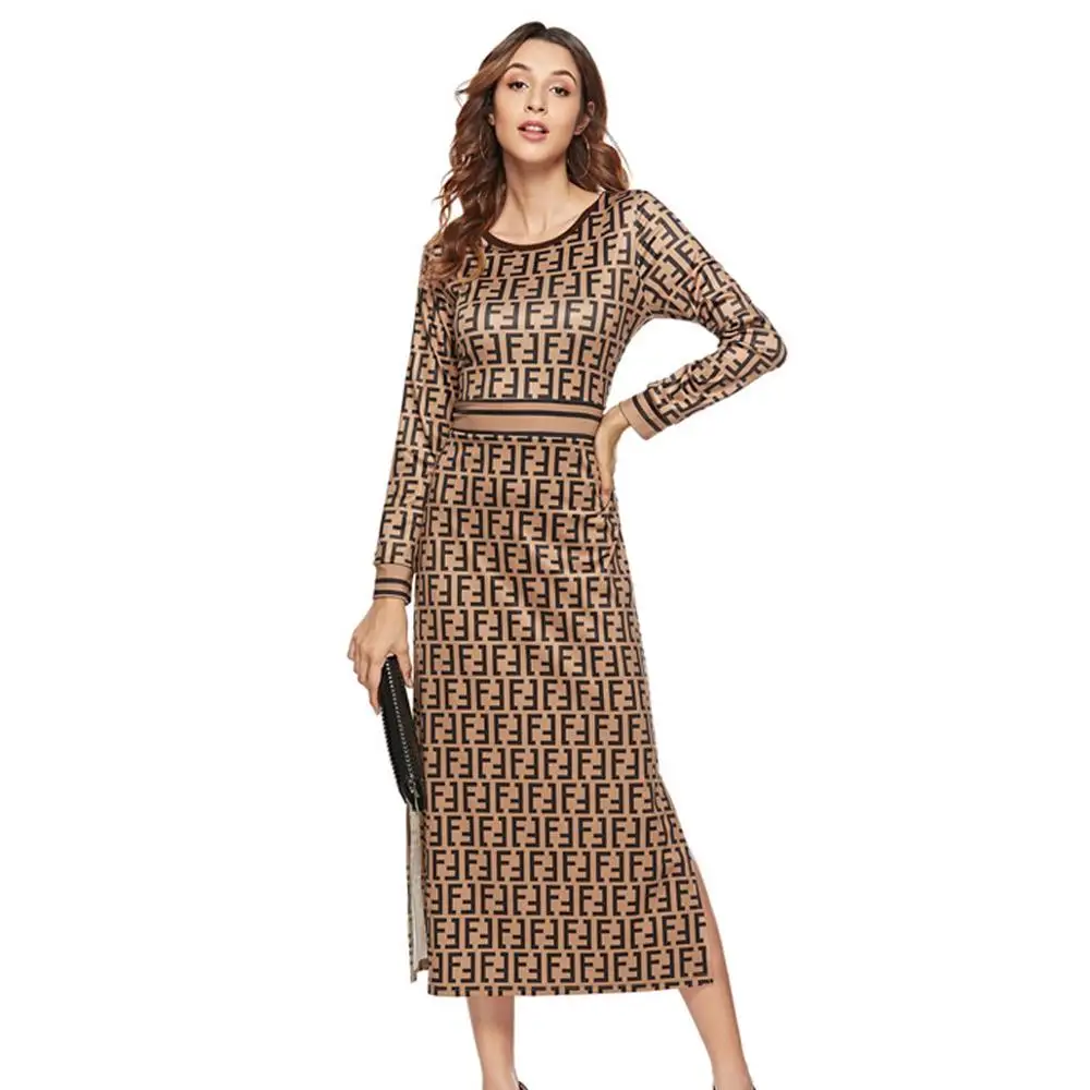 Модная женская обувь для путешествий с принтом Круглый воротник платье