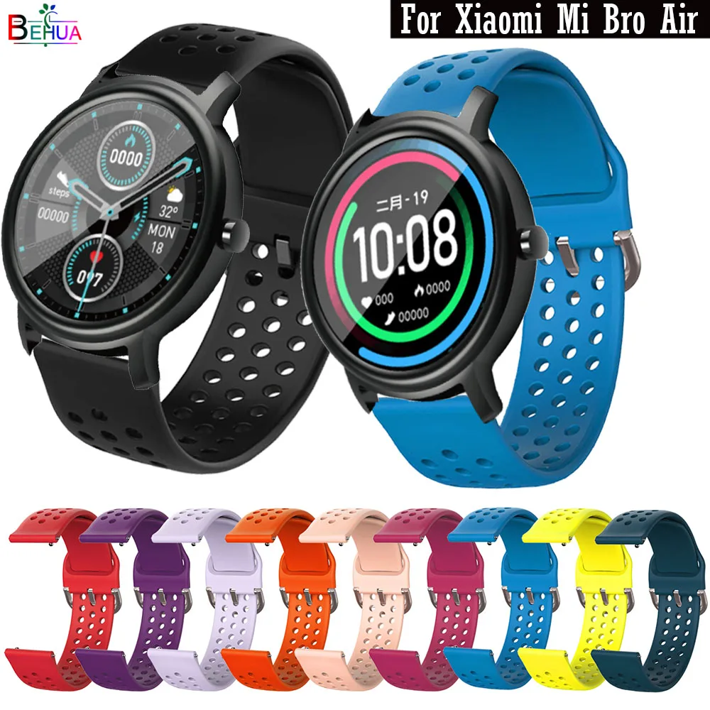 

Ремешок силиконовый для Xiaomi Mibro Air, 20 мм, сменный Браслет для Amazfit Bip pop pro / Bip U / Realme