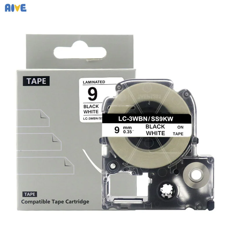 Аиве 9 мм ярлык SS9KW совместимый для EPSON LW 300 400 600P 1000 LC 3WBN kingjim SR530C SR550C принтер печати
