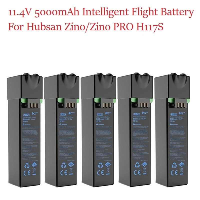 

Upgrade Capacity 11.4V 5000mAh Intelligent Flight LiPo Battery For Hubsan Zino/Zino PRO H117S Drone RC Quadcopter Spare Parts