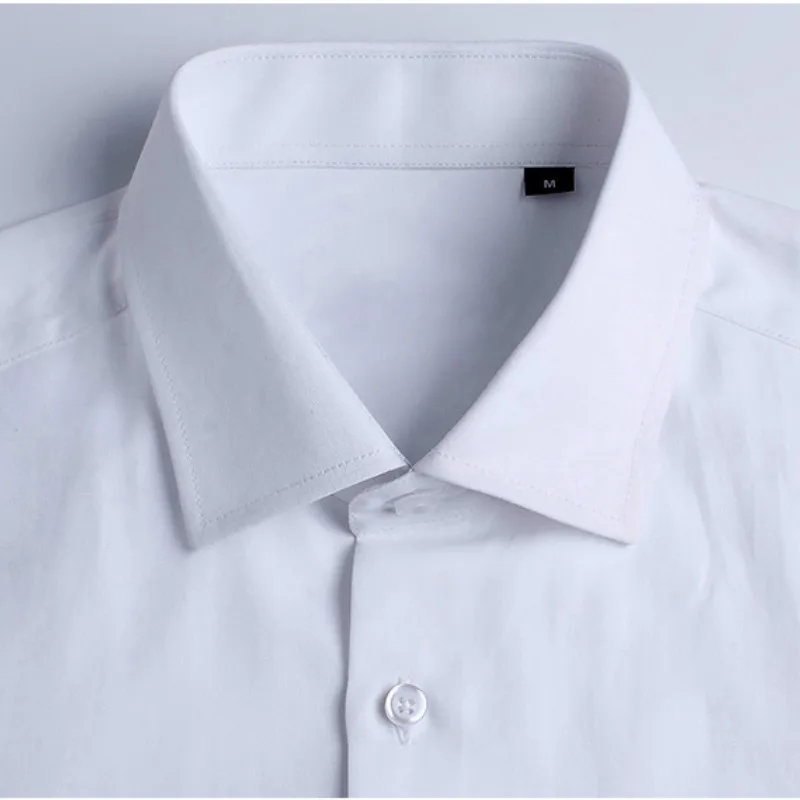 

Men's Autumn Long Sleeve Shirts Slim Fit Solid Turn-down Collar Tuxedo Shirt Business Formal Mens Shirts Plus Size 3XL 4XL 5XL