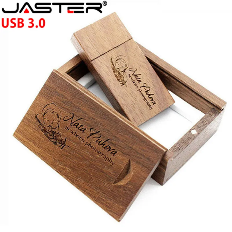 JASTER USB 3,0 более 10 шт бесплатный логотип usb+ деревянная коробка usb флэш-накопитель 4 ГБ 8 ГБ 16 ГБ 32 ГБ 64 ГБ Свадьба сфотографировать в честь подарка