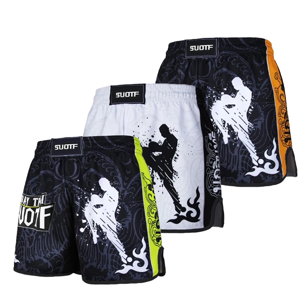 

2021 Men's Women's Boxer Shorts Gym Training Pants Martial Arts Boys Fighting Pants Muay Thai Taekwondo Pants MMA Gym Sportswear