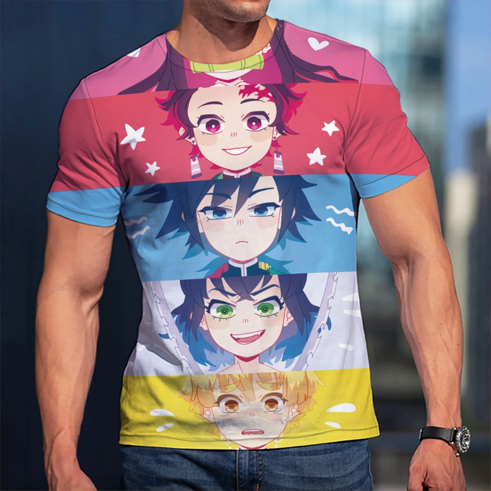 

3D Anime Tshirt Demon Slayer Lovely Clothing Men Women Short Sleeve Cool Tees Fashion Casual Summer Oversized T-shirt Streetwear