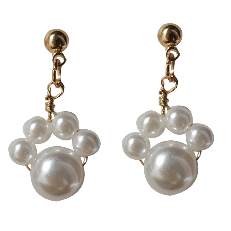 

Kshmir New fashion pearl earrings women retro pearl earrings simple fashion web celebrity clip earrings jewelry wholesale 2021