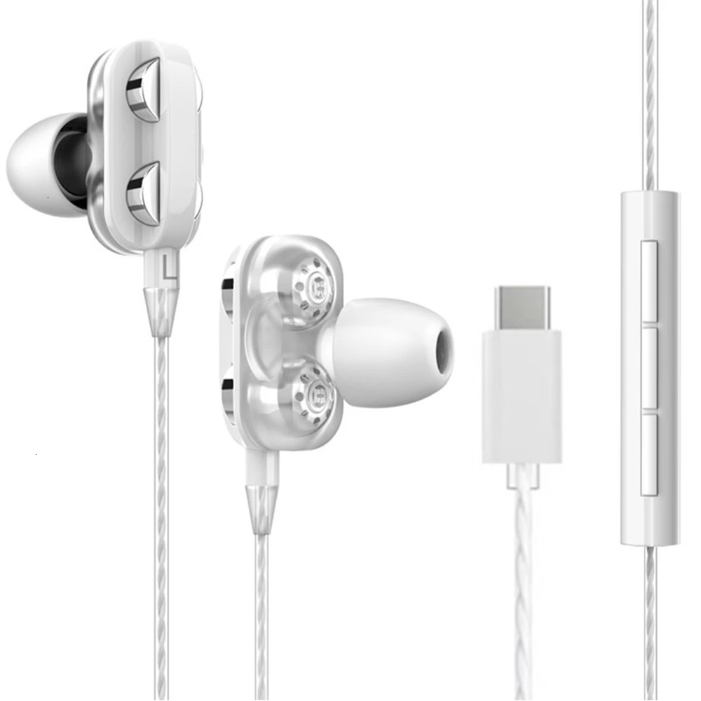 CHYI спортивные Hi Fi USB C In ear Наушники динамический привод Тип наушники Bass Металл