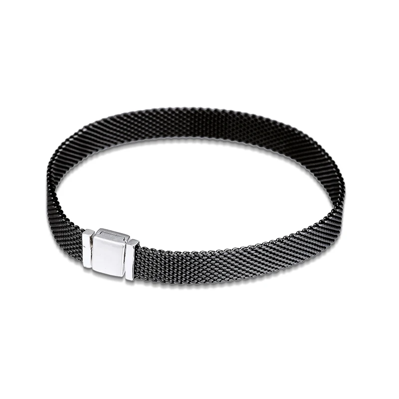 

CKK Bracelet Reflexions Oxidised Mesh Bracelets For Women Men Pulseira Feminina Masculina Pulseras Mujer moda 2019 Silver 925