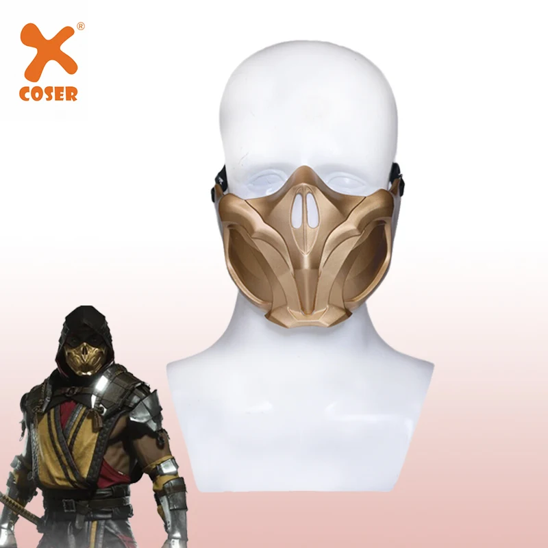 Маска для косплея XCOSER Mortal Kombat 11 маска скорпиона костюм полулица реквизит игры на