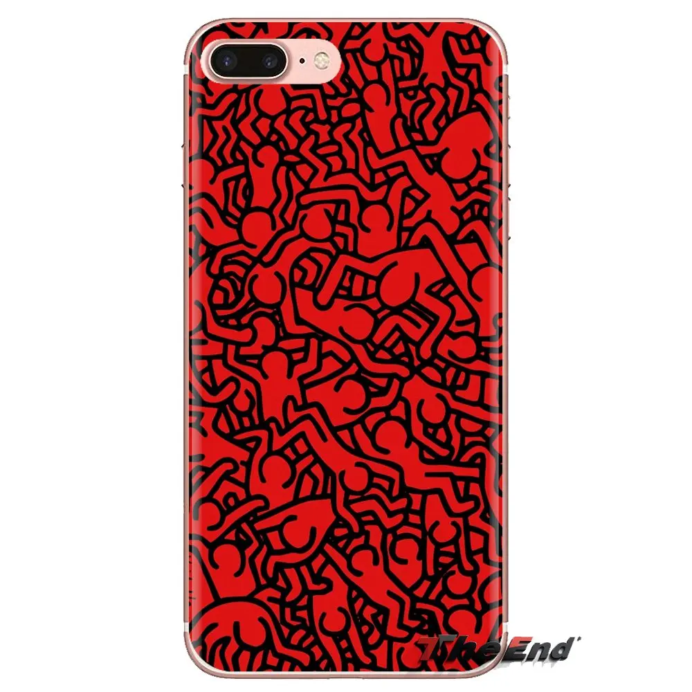 Чехол для телефона Кит Харинг работает с цветным принтом huawei Honor 7X V10 6C V9 6A играть 9