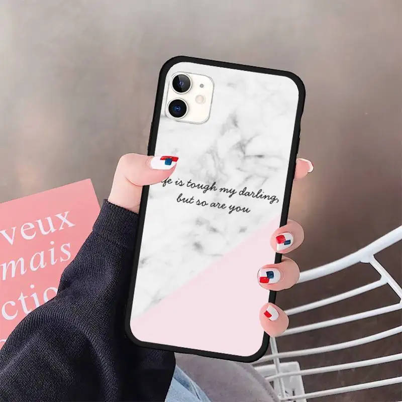 

Pink marble gold luxury art Phone Case for iPhone 11 12 pro XS MAX 8 7 6 6S Plus X 5S SE 2020 XR