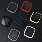 Чехол для Apple Watch 6, 5, SE, 44 мм, 40 мм, iWatch Series 4, 3, 42 мм, 38 мм, защитный бампер + Защитное стекло для Apple watch аксессуары для часов