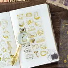 Набор забавных тикеров с изображением кошки, 6 листов, для горячего тиснения, Творческий Альбом для счетов, молочный декоративный, для мобильного телефона, ноутбука