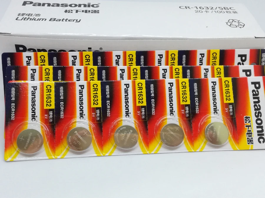 

150 шт./лот Panasonic CR1632 3 в кнопочная батарейка для монет автомобильный пульт дистанционного управления электрическая сигнализация CR 1632 3 в лити...