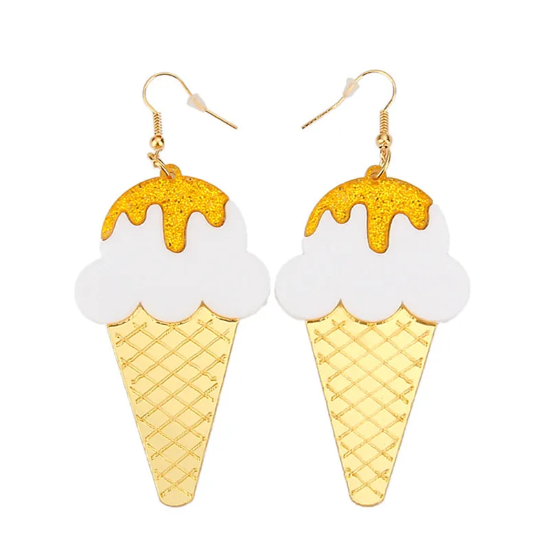

Acrylic Big Ice Cream Red Lips Long Earrings For Women Exaggerated Punk Night Club Drop Earrings Pendientes Party Jewelry Gifts