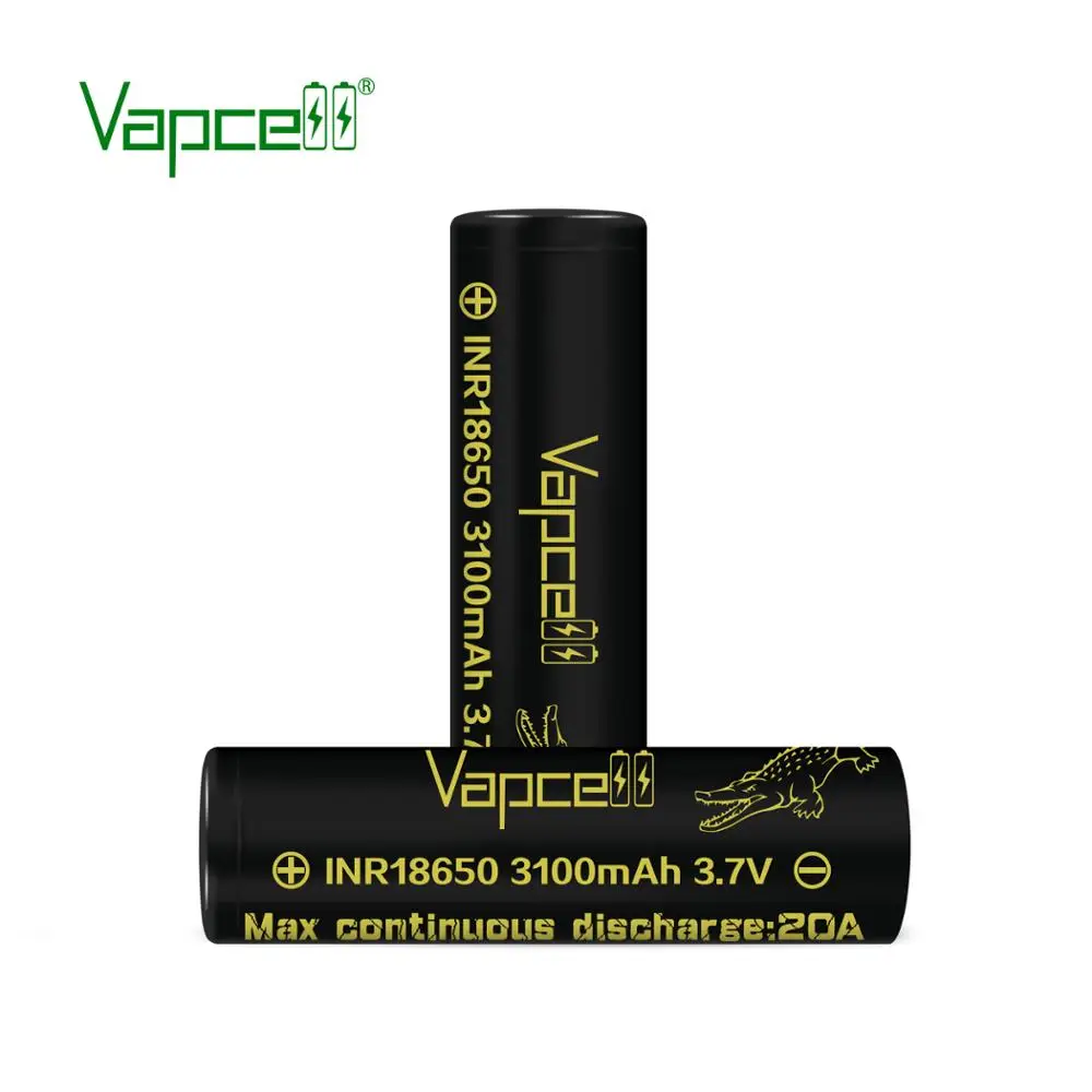 Литий ионный аккумулятор Vapcell INR 18650 3100 мАч 20 А 3 7 в аккумуляторные батареи высокой