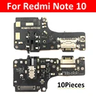 10 шт. USB-порт для зарядки микрофона док-разъем гибкий кабель для Redmi Note 10 5G Pro